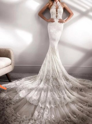 Vestido de Novia Blanco Encaje