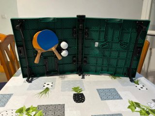 Mini mesa ping pong plegable