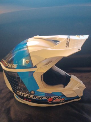 Casco Moto Scorpion VX16 Talla L y Gafas Progrip