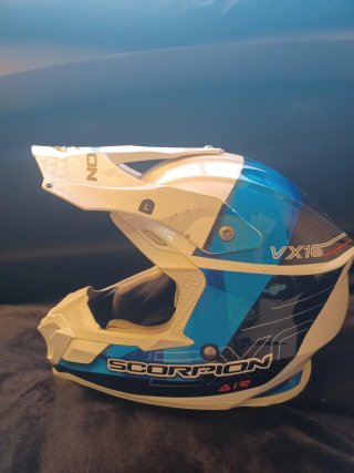 Casco Moto Scorpion VX16 Talla L y Gafas Progrip