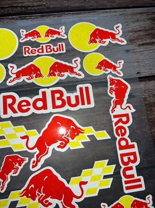 KIT PEGATINAS VINILO RED BULL RACING LOGO MOTO