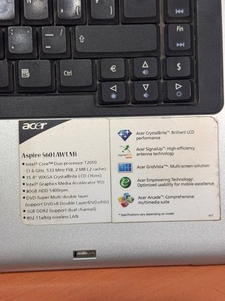 Portatile Acer Aspire 5601 AWLMi
