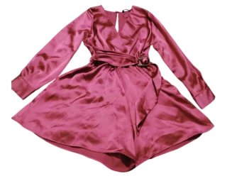 Mono Zara Satén Morado Talla M