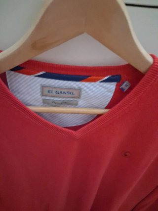 Jersey El Ganso Rojo Hombre Cuello Pico