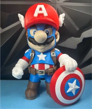 Figura Mario X Capitán América