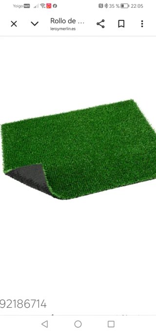 Rollo césped artificial verde