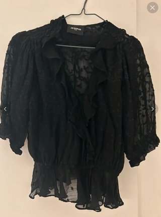 Blusa The Kooples encaje negro