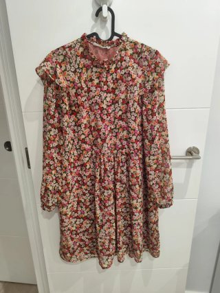 Vestido Mango Flores Talla M