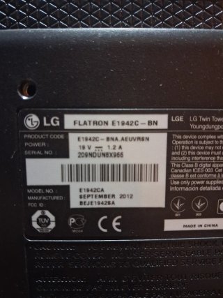 Monitor 18,5" LG FLATRON E1942C-BN