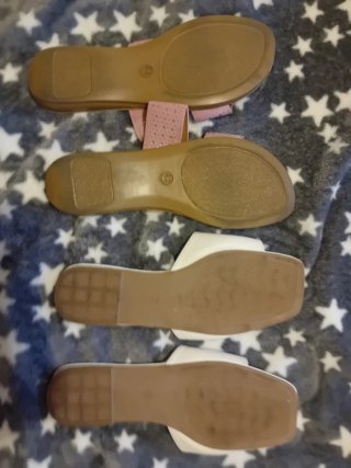 Sandalias 42 TEX Talla 42 Rosa y Blancas