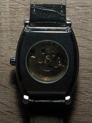 Reloj Baer Automático Tonneau Carbon & Silver