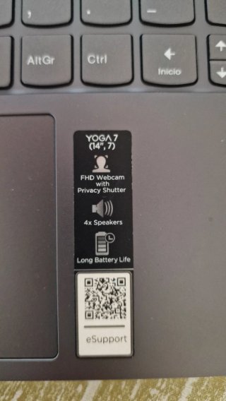 Portátil Lenovo Yoga 7 Gris/Plata