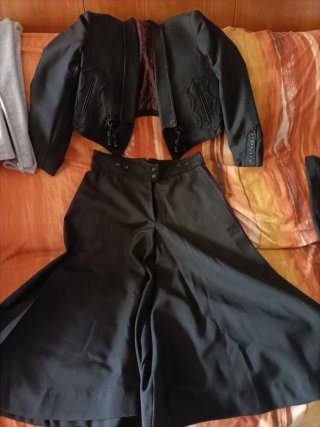 Traje campero mujer negro