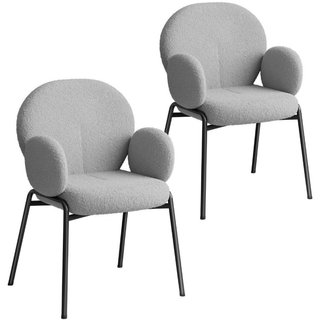 Sedia Scandi imbottita, tessuto bouclé · Sedie
