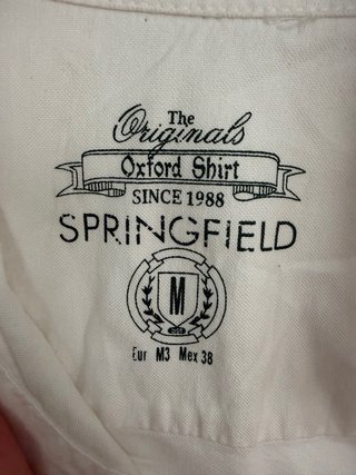 Camisa Oxford Springfield Talle M Blanca