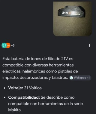 Batería 21v compatible con makita Makita