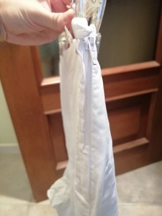 Pantaloni bianchi bimba con fiori rossi