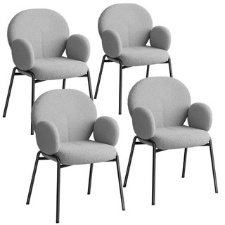Sedia Scandi imbottita, tessuto bouclé · Sedie