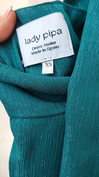 Vestido Lady Pipa verde talla XS/34