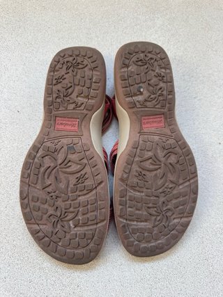 Sandalias Skechers Elástico Cómodas Rojo/Beige
