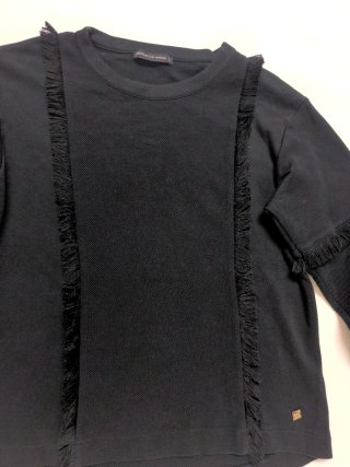 Jersey Purificación García Negro Flecos