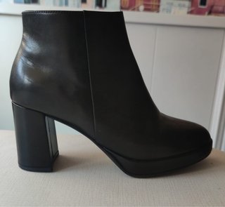 Botines Unisa Piel Tacón Ancho Talla 37