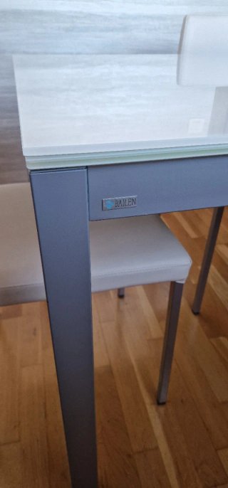 Mesa Comedor Cristal Templado Blanco