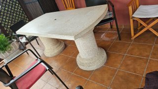 Mesa de piedra para jardín/terraza