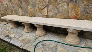 Mesa de piedra para jardín/terraza