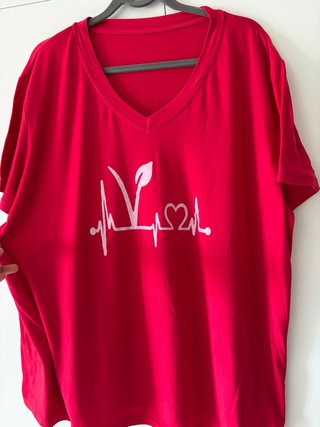 Camiseta Roja Mujer Talla 2XL