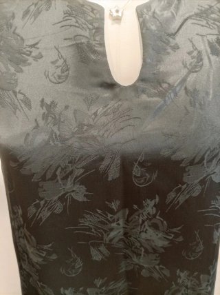 Vestido largo negro satinado Talla L