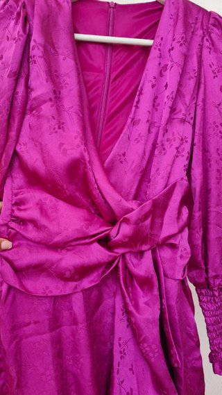 Vestido fiesta manga larga talla XS