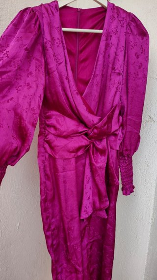 Vestido fiesta manga larga talla XS