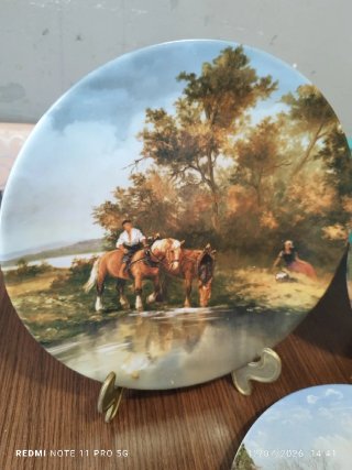 LIMOGES Set 3 Platos Porcelana Francesa VINTAGE.