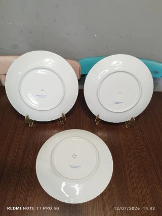 LIMOGES Set 3 Platos Porcelana Francesa VINTAGE.