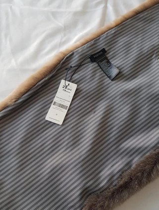 Bufanda pelo gris marrón y beige Parfois