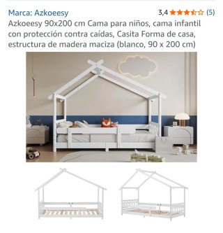 Cama infantil 90x200 con protección