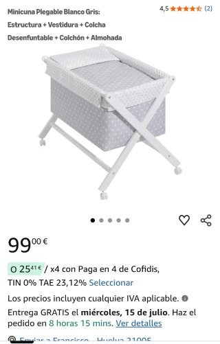 Minicuna Plegable con Ruedas