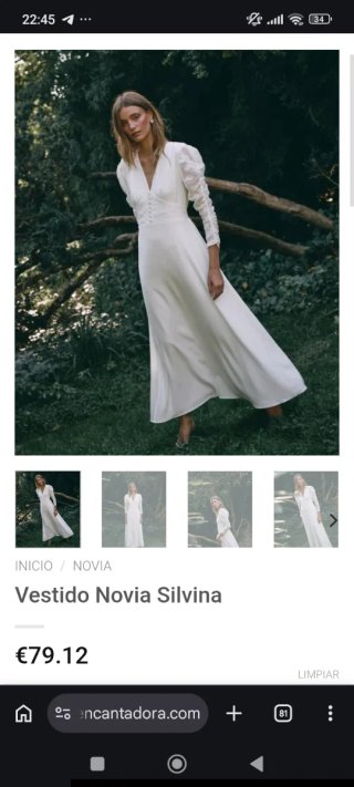 Vestido Novia Silvina Talla M