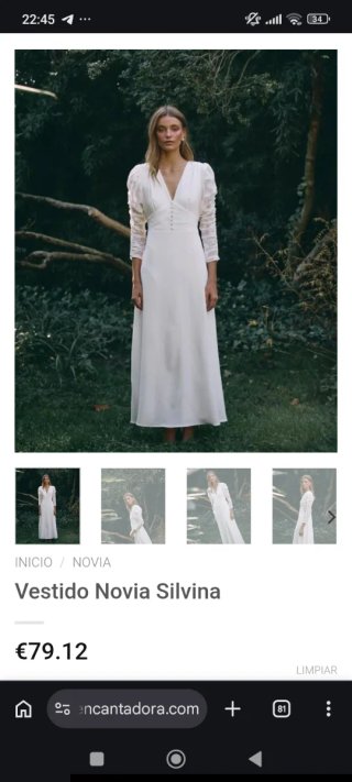 Vestido Novia Silvina Talla M