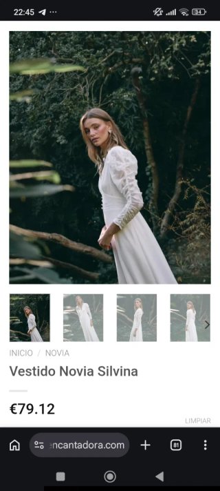 Vestido Novia Silvina Talla M