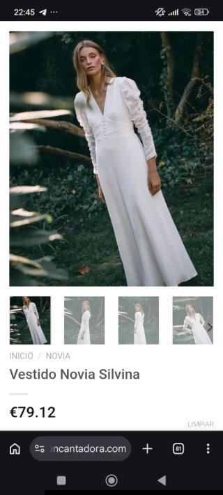 Vestido Novia Silvina Talla M
