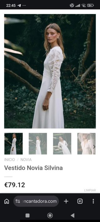 Vestido Novia Silvina Talla M
