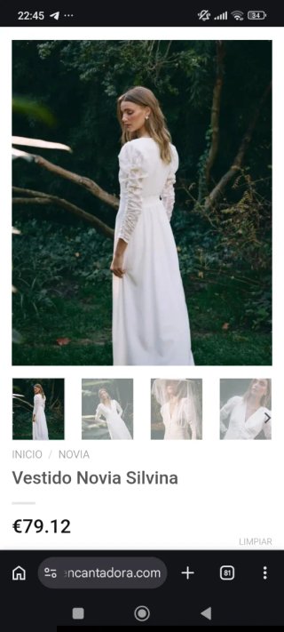 Vestido Novia Silvina Talla M