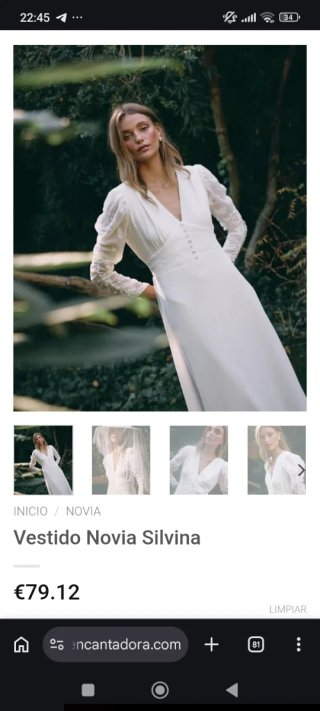 Vestido Novia Silvina Talla M