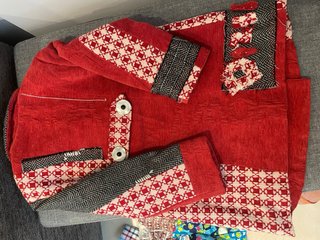 Abrigo Desigual Rojo Multicolor