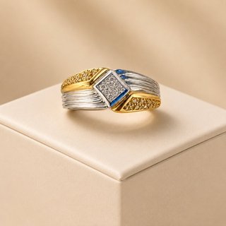 Anillo Oro Blanco 18kl Diamantes MAL-TRA1274