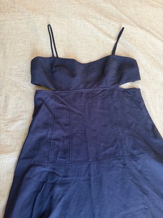 Vestido Zara Crop Top Azul