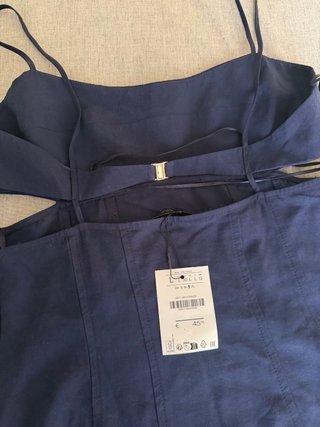 Vestido Zara Crop Top Azul