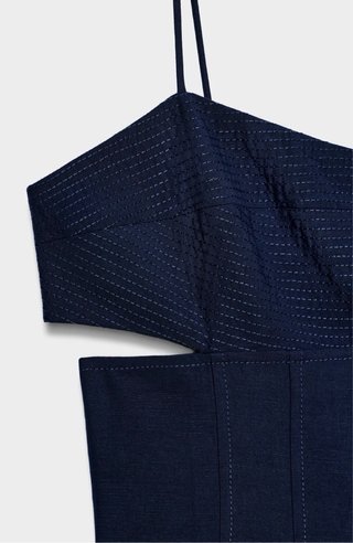Vestido Zara Crop Top Azul
